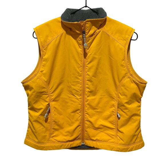 L.L. Bean Yellow Outdoors Fleece Lined Women's Zip up Vest Size S Petite - Picture 1 of 6